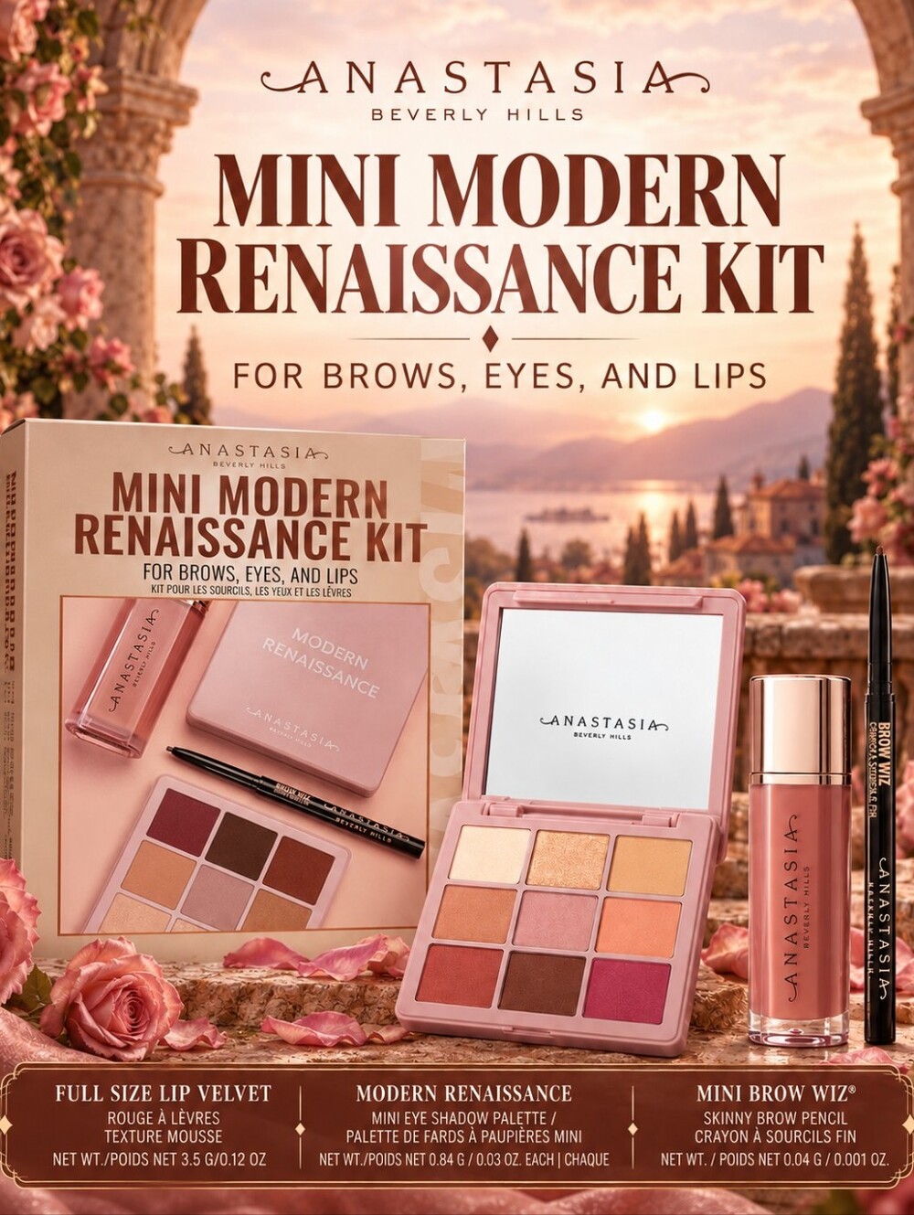 Anastasia Beverly Hills Mini Modern Renaissance Kit – Medium Brown